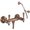 Sprchová batéria RAV Slezák MORAVA so sprchovacím setom 150 mm stará mosadz MK480.5/2SM