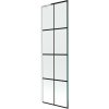 Mexen Next L, 1-krídlová vaňová zástena 60 x 150 cm, 6mm číre sklo-čierny vzor, biely profil, 895-060-000-03-77-20