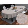 Biante Teflónový oválny obrus TF-066 Béžový režný 120x140 cm