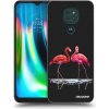 Picasee Motorola Moto G9 Play čierny Flamingos pár