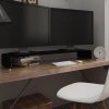 TV stolek / podstavec na monitor sklo černý 120x30x13 cm Černý 244141