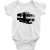 Hasičské auto Hasiči - Body dojčenské s krátkym rukávom - Krátký r. 3-6 mes ( Biela )