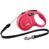Flexi Classic samonavíjacie vodítko S lanko červené 8 m do 12 kg
