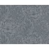 Šedá kvetinová tapeta so secesným vzorom 38092-4 - tapety do spálne + 0,53 x 10,05 m