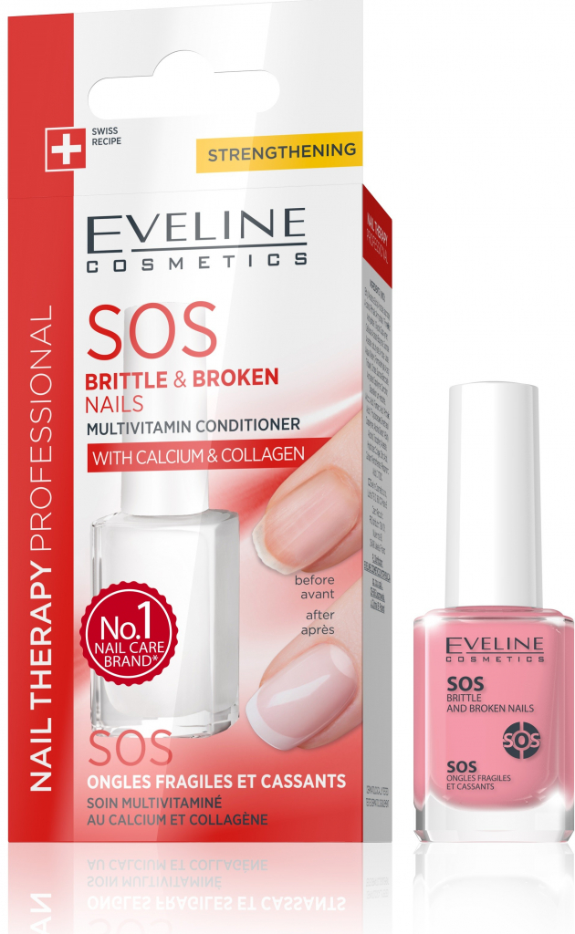 Eveline Cosmetics lak výživa s vápnikom a kolagenom SOS 12 ml od 3,18 € -  Heureka.sk