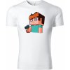 Minecraft Dětské tričko Ouch - bílé Velikost trička: 158 (10-12 let)