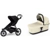 Športový kočík Thule Urban Glide 3 Black + Korbička Bassinet Soft beige