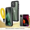 Odolné Vodotesné púzdro Luxria Resistant pre Apple iPhone - Čierne (certifikované) iPhone: 12 Pro