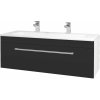 Dreja Umývadlová skrinka ASTON SZZ 120 - N01 Biela lesk / Úchytka T03 / N03 Graphite