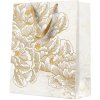 Darčeková taška large premium 26,5x33,5x13 cm Vintage Gold Petal Design