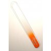 BOHEMIA CRYSTAL Veľký sklenený pilník na nechty - 200mm - oranžový