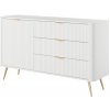 ArtLas Komoda LINA 138 D3S | biela
