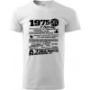1975 v kocke - Klasické pánske tričko vyššej gramáže - S ( Biela )