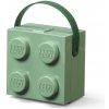 LEGO box s rukoväťou - army zelená