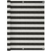 vidaXL Tieniaca plachta na balkón z HDPE 120x600 cm antracitová a biela 310859