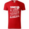1982 v kocke - Tričko z organickej bavlny - XL ( Červená )