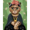 Diamondi Diamantové maľovanie - FRIDA KAHLO AKO MAČKA Rámovanie: vypnuté plátno na rám, Rozmer: 40x50 cm