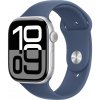 Apple Watch Series 10 42 mm strieborný hliník s denimovým športovým remienkom S/M MWWA3QC/A