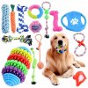 Laná a krúžky pre psa SÚPRAVA ŤAHADLÁ, HRAČKY PRE PSA HRYZADLO DISK 15ks