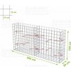 Gabiónový kôš 200 x 30 x 100 cm oko 10 x 10 cm, bez vrchnej siete