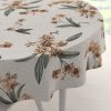 Biante Bavlnený okrúhly obrus Sandra SA-624 Hnedé orchidey na bielom Ø 120 cm