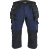 Blåkläder AB 1977 STRIKER Pracovní kalhoty pro řemeslníky pod kolena ze strečového materiálu Farba: Tmavá námornická modr/cerná, Veľkosť: D108