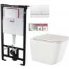 ALCA Predstenový inštalačný systém s bielym tlačidlom M1710 + WC INVENA PAROS + SEDADLO AM101/1120 M1710 RO1