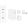 Belkin 140W 4-portová USB-C Power Delivery GaN PPS nástěnná nabíječka + UK, EU, US adaptéry, bílá WCH014btWH