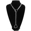 SuperLove Heart Slip Chain Necklace Silver