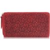 Dámska kožená peňaženka červená s geometrickým vzorom RFID Paolo Peruzzi