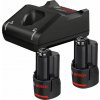 BOSCH Akumulátor 2 × GBA 12V 2.0Ah + nabíjačka GAL 12V-40 1600A019R8