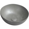 Sapho FORMIGO betónové umývadlo na dosku, priemer 39cm, striebrna FG319