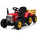 Beneo elektrický Traktor Workers vlečkou pohon zadných kolies 12V batéria Eva kolesá široké kožené sedadlo 24 GHz Diaľkový ovládač Jednomiestne MP3 prehrávač so vstupom USB/SD led červená