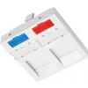 Modul French style Solarix 45x45mm pro 2 keystony přímý bílý