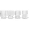 ferm LIVING Poháre na vodu Ripple číre 200 ml, 4 ks