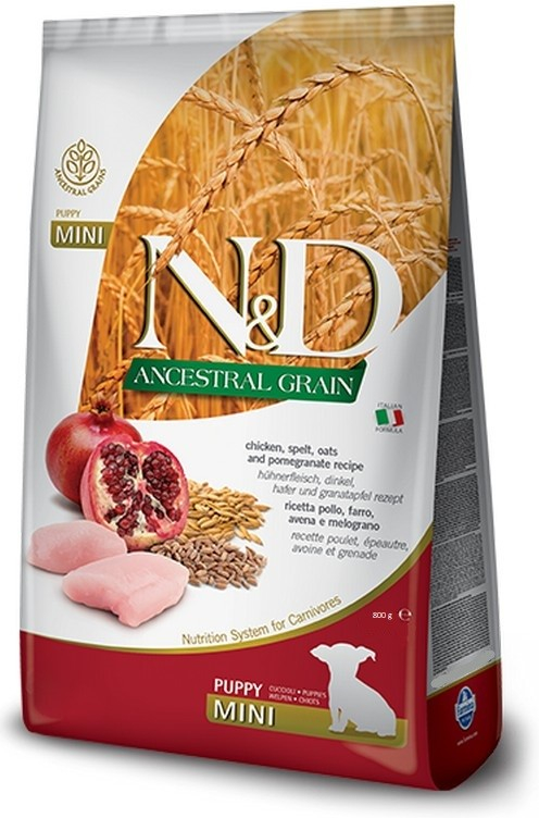 N&D LG ANCESTRAL Puppy mini chicken and pomegranate 0,8 kg