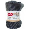 Pelech deka COCOON 150x100cm antracit so vzorom Zolux