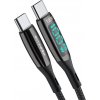 Kábel USB-C na USB-C BlitzWolf BW-TC23, s displejom, 100 W, 1,8 m (čierny)