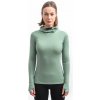 SENSOR MERINO DF dámske tričko dl.rukáv s kapucňou basil green Veľkosť: L termobielizeň
