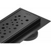 Mexen Flat nerezový sprchový žľab 70 cm, vzor M12 čierna, 1721070-15