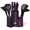 Berlingerhaus Sada nožov a kuchynského náčinia v stojane 12 ks Purple Metallic Line