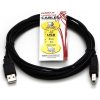 Kábel USB (2.0), USB A M- USB B M, 3m, čierny, Logo 30261