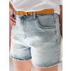 Dámske džínsové kraťasy s opaskom SUNNY JIN Dstreet SY0470 Farba: modrá - svetlo, Veľkosť: S