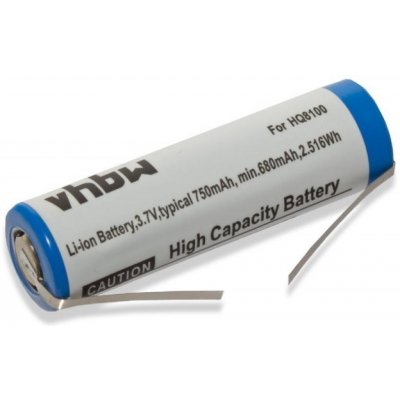 VHBW batéria Philips HQ8100 3.7V, Li-Ion, 750mAh