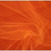 Tyl závojový oranžový š.180