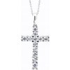 Cutie Jewellery Zlatý prívesok krížik so zirkónmi Z60100B