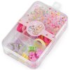 Mini gumičky, štipce a pukačky do vlasov - 1 krab. 1 mix