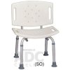 Pro Sanita Stolička sprchovacia s operadlom nastaviteľná výška 1 ks 8588004320024
