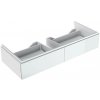 Geberit Xeno 2 - Skrinka pod umývadlo 120 cm s LED svietidlom, 2 zásuvky, lesklá biela 500.517.01.1