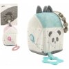 Teddies Kostka závěs na postýlku/kočárek 10x13 cm plyš 2 barvy na kartě v sáčku